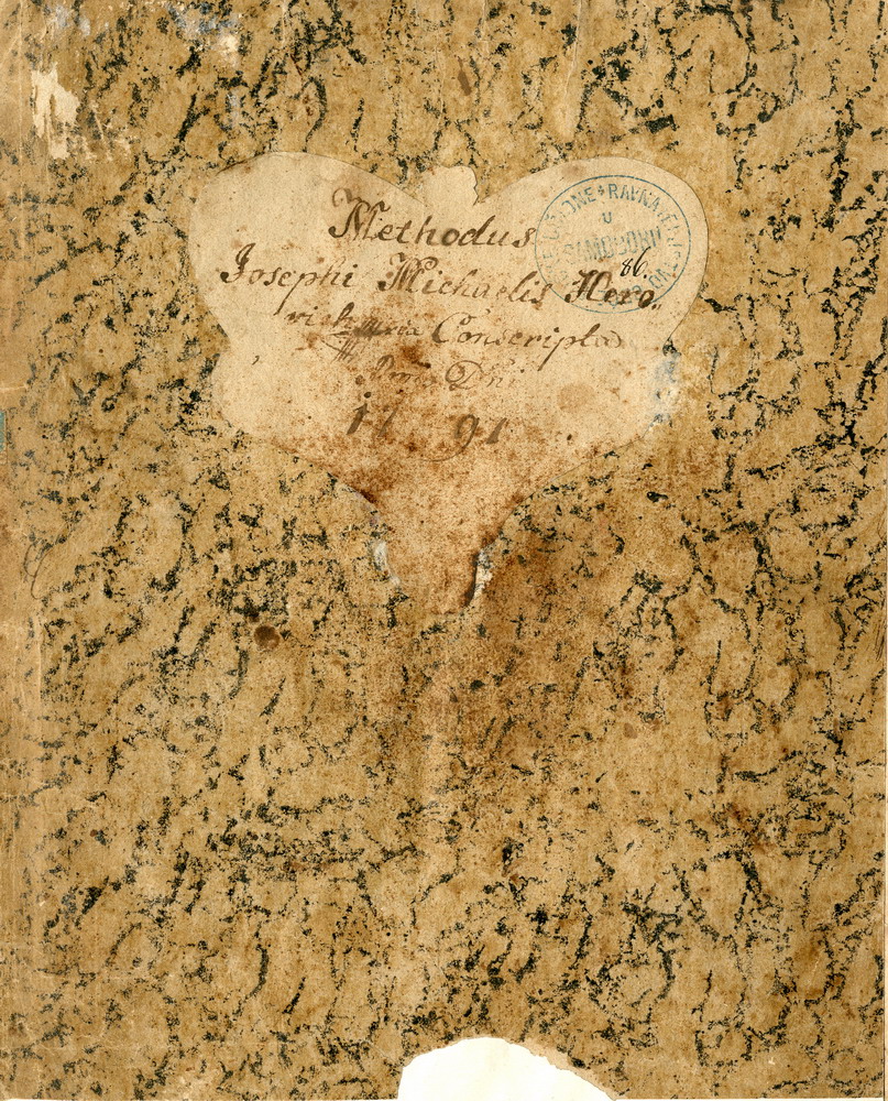 Autograf Josipa Herovića Methodus. Zagreb, 1797. (HŠM A 224)