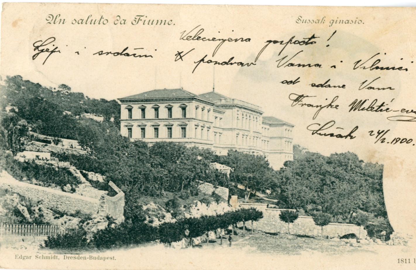 Gimnazija na Sušaku, Edgar Schmidt, Dresden-Budimpešta, 1900., HŠM 32577