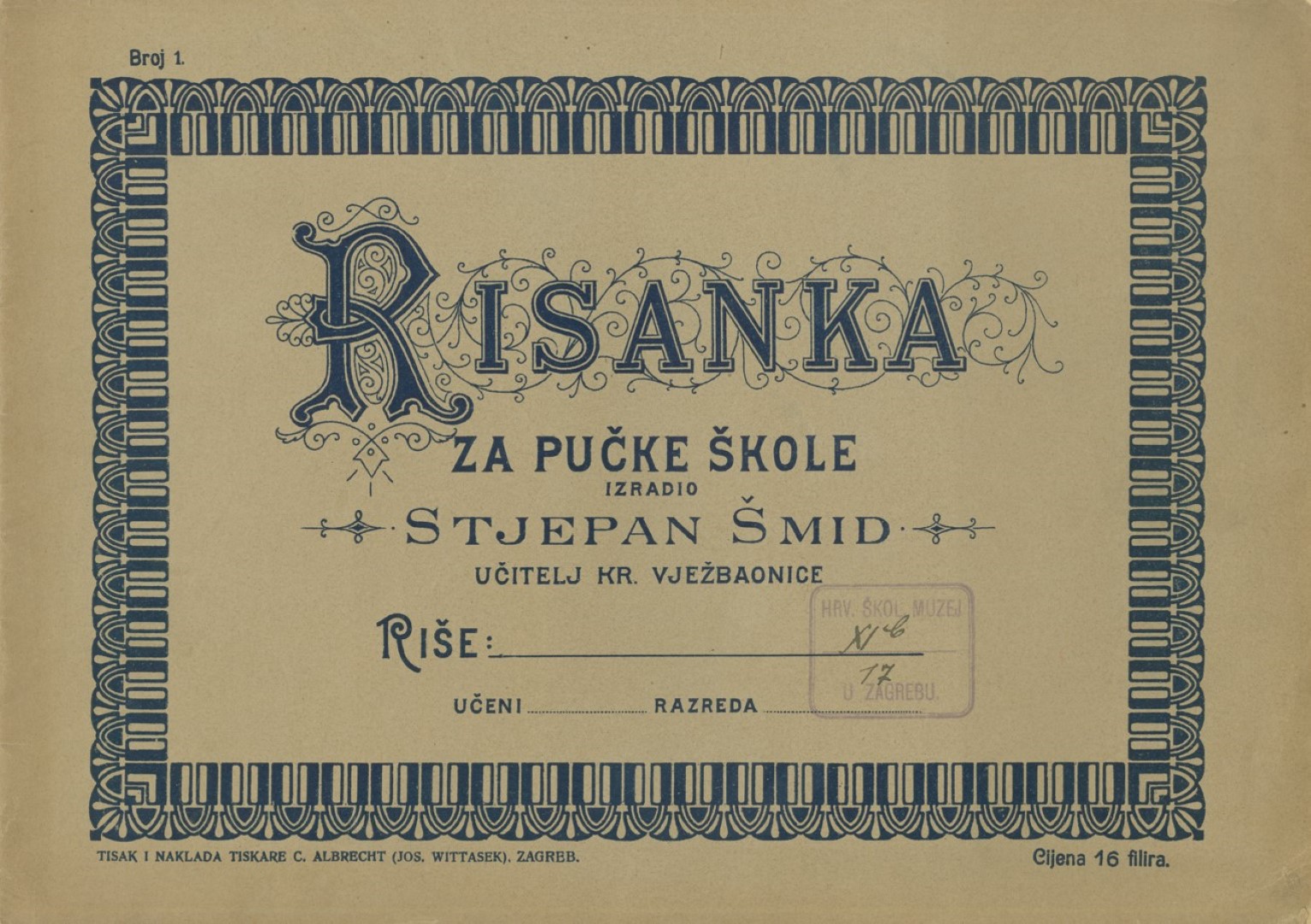 Risanka za pučke škole, Zagreb, kraj 19. st. HŠM Mp 5203