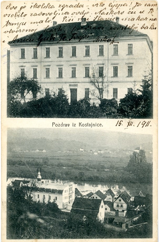 Škola u Kostajnici, E. Lukić Kostajnica, 1911., HŠM 33376