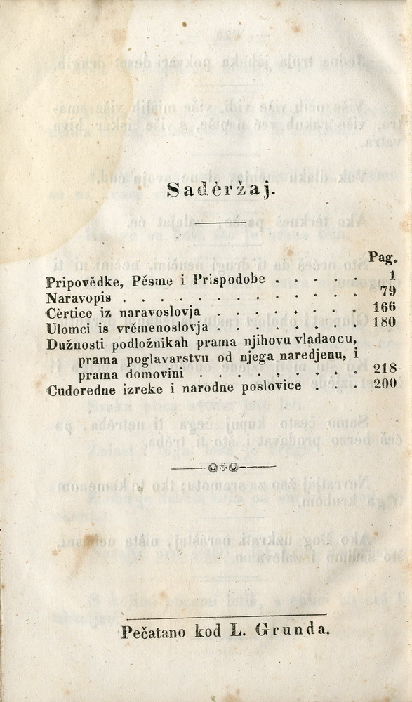 Što se sve moglo pronaći u čitanki (Čitanka za drugi razred višjih pučkih učionah, 1852., HŠM Mu 1870) sredinom 19. stoljeća…