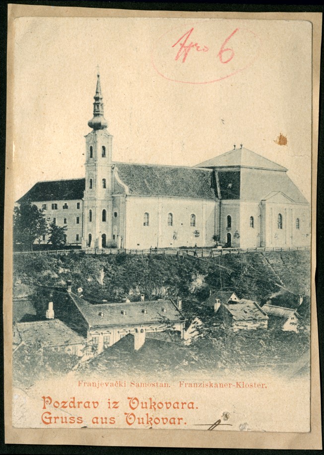 Zgrada Realne gimnazije i Franjevačkog samostana u Vukovaru, Vinkovci, kraj 19. st. HŠM Mf 1803