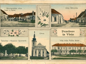 8.	Zgrada Više i niže pučke škole u Virju; prizori mjesta, 1914.