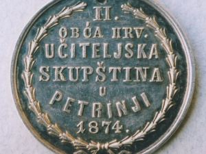 Medalja II. Obće učiteljske skupštine u Petrinji , 1874. Godina
